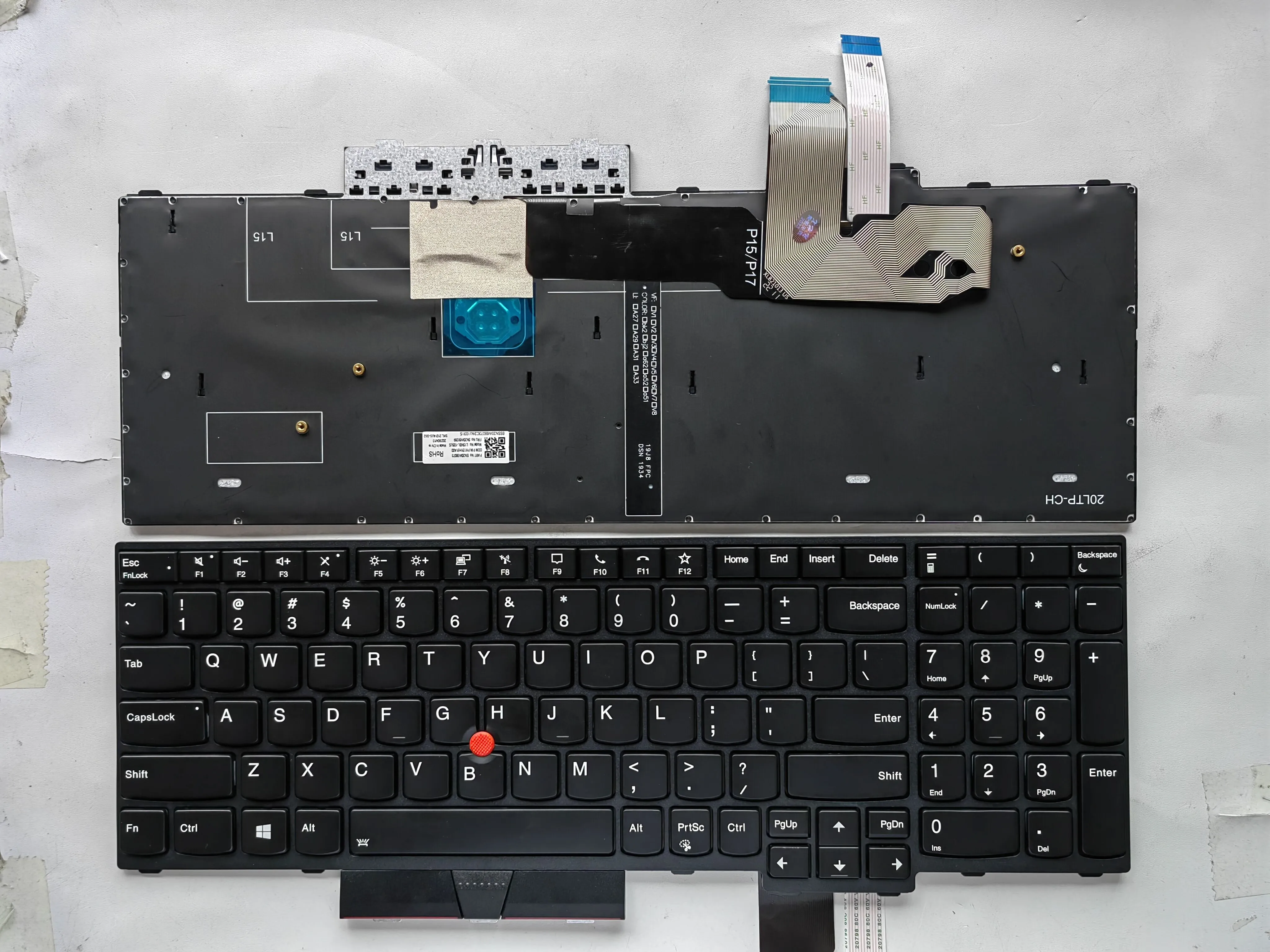 Picture of Laptop US keyboard forNew Replacement Keyboard Laptop For IBM T15G GEN2 /P15 GEN2 /P17 GEN2 BLACK FRAME BLACK With Point Backlit (OEM) US US Layout